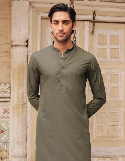 GREEN BLENDED CASUAL KAMEEZ SHALWAR