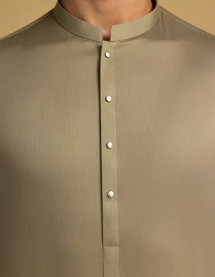 BEIGE COTTON CASUAL KAMEEZ SHALWAR