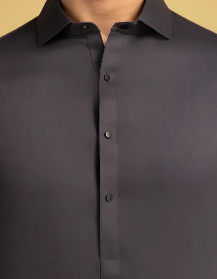 GREY BLENDED CASUAL KAMEEZ SHALWAR