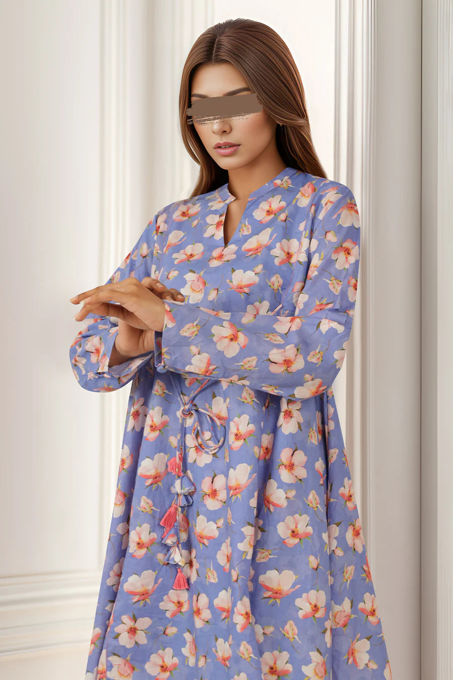 Printed Cambric Stitched Shirt