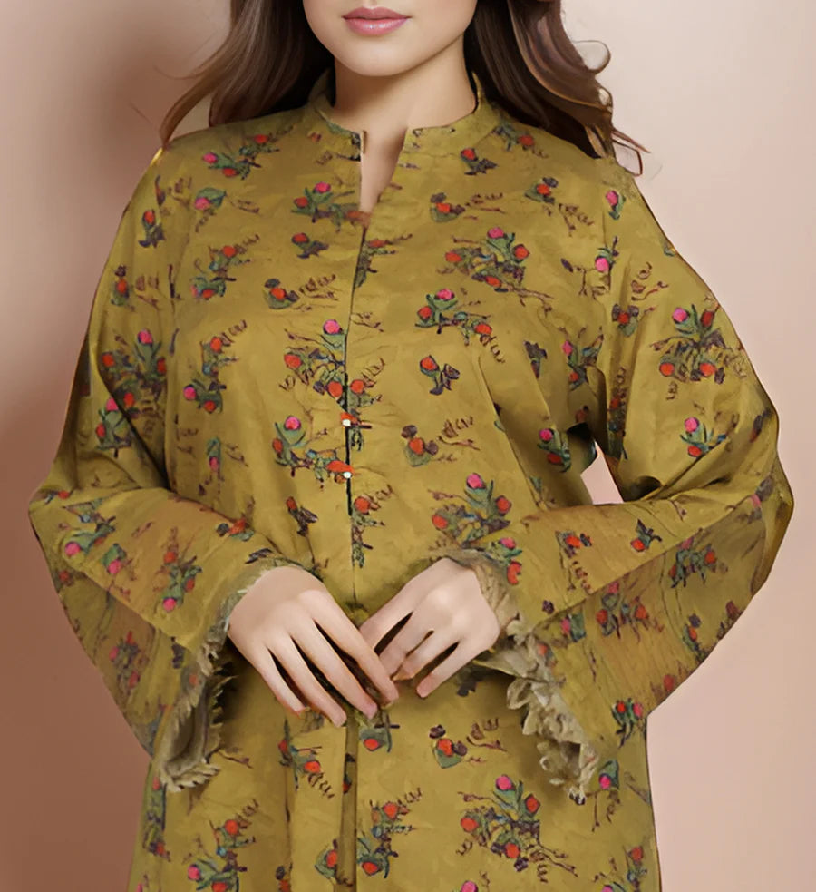 Printed Cambric Stitched Shirt