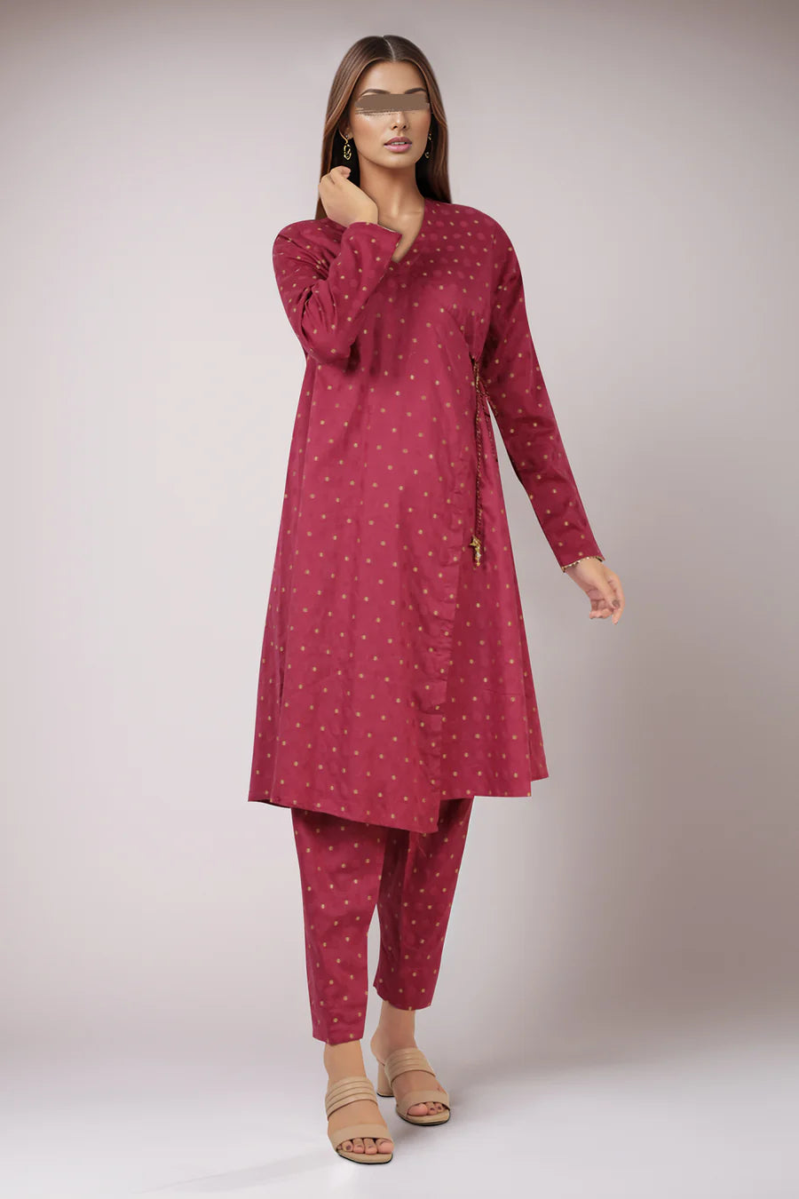 Jacquard Cotton Stitched Shirt