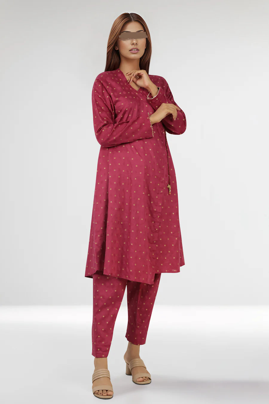 Jacquard Cotton Stitched Shirt