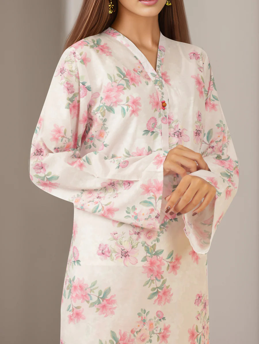 Printed Cambric Stitched Shirt