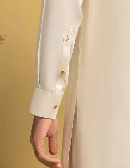 OFF WHITE BLENDED CASUAL KAMEEZ SHALWAR