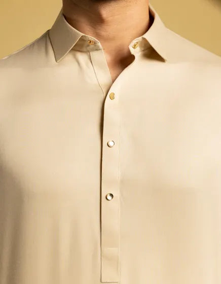 BEIGE BLENDED CASUAL KAMEEZ SHALWAR