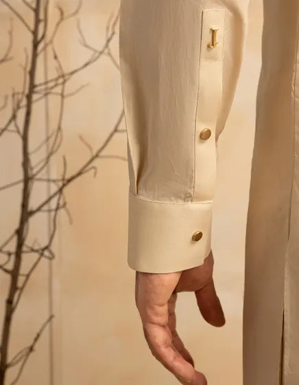 CREAM COTTON CASUAL KAMEEZ SHALWAR