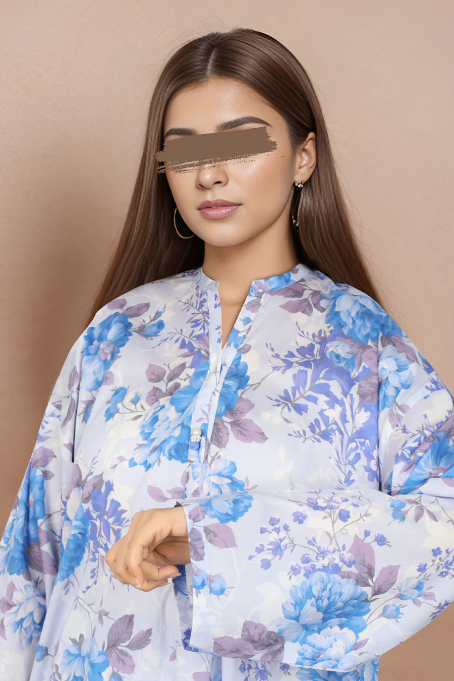 Printed Cambric Stitched Shirt