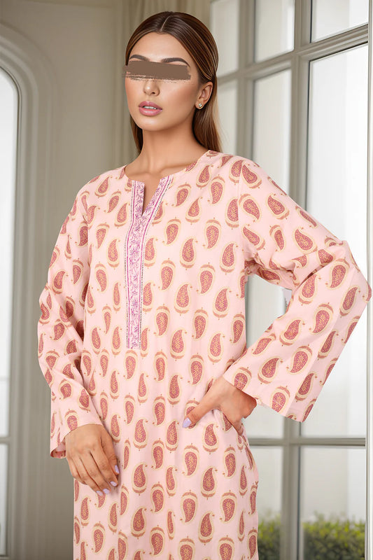 Printed Cambric Stitched Shirt