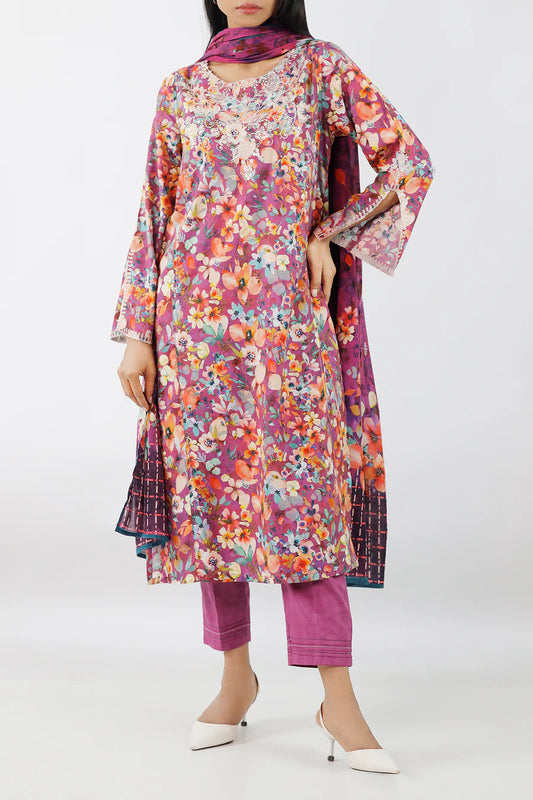 Embroidered Jacquard Cotton Stitched Shirt