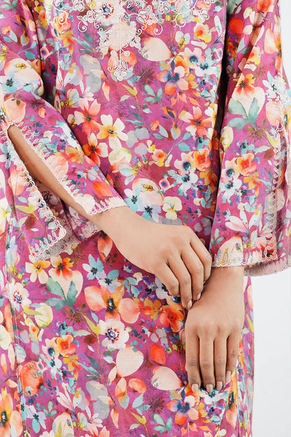 Embroidered Jacquard Cotton Stitched Shirt