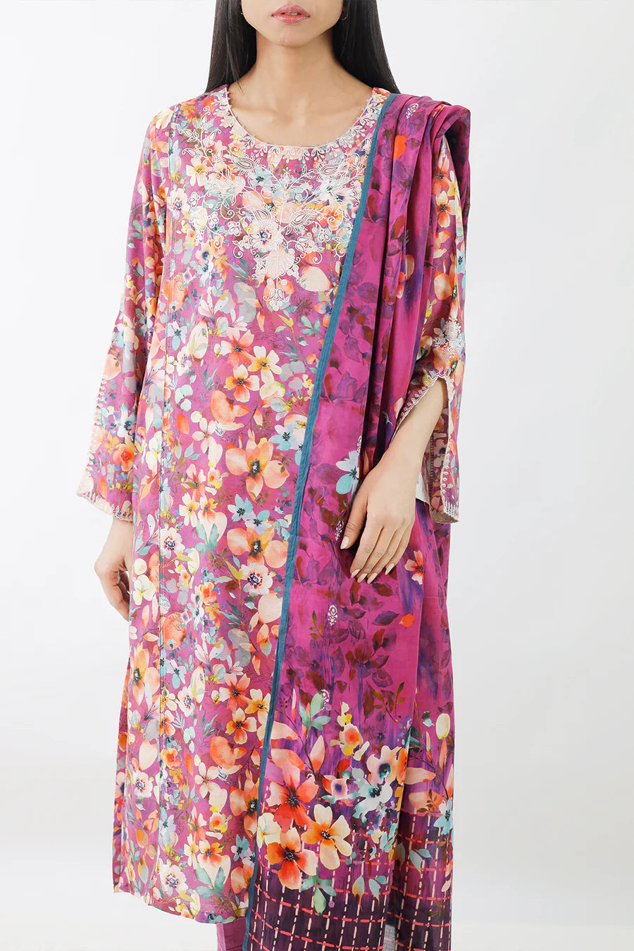 Embroidered Jacquard Cotton Stitched Shirt
