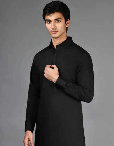 BLACK BLENDED CASUAL KAMEEZ SHALWAR