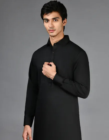 BLACK BLENDED CASUAL KAMEEZ SHALWAR