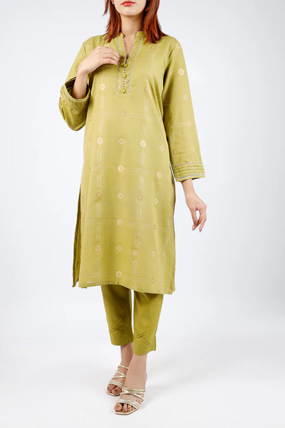 Jacquard Cotton Stitched Shirt