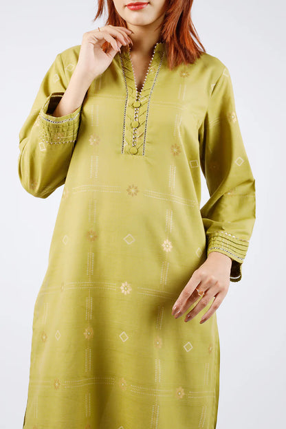 Jacquard Cotton Stitched Shirt