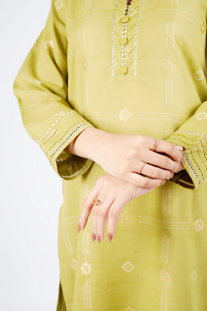 Jacquard Cotton Stitched Shirt