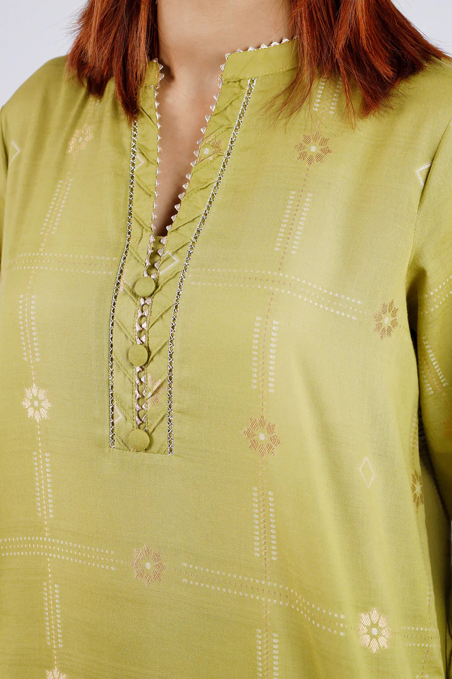 Jacquard Cotton Stitched Shirt